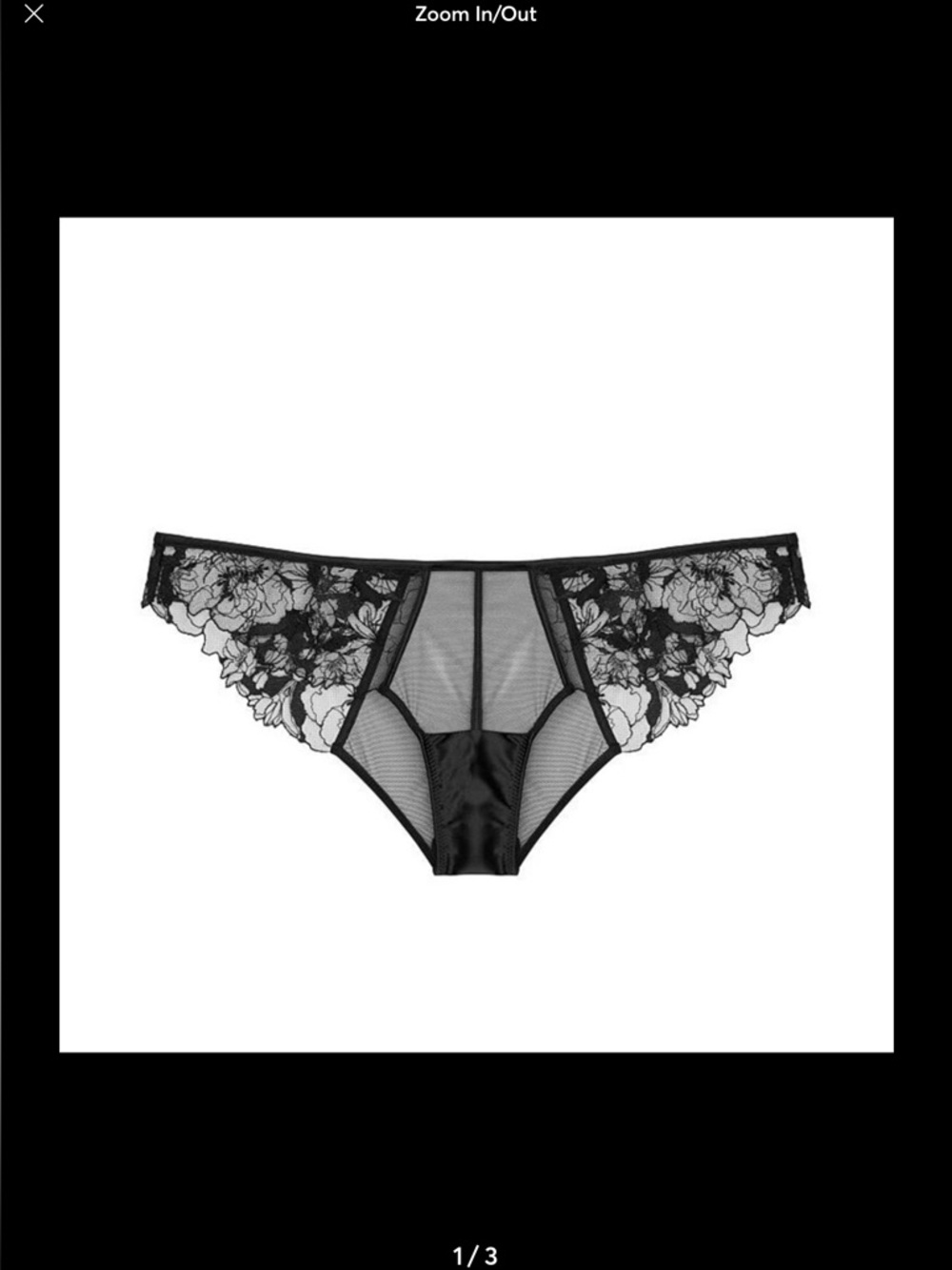 Victoria's Secret Very Sexy Luxe Low Rise Cheeky Black Lace - L NWT